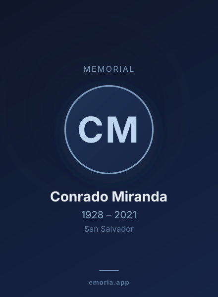 Memorial portrait of Conrado Miranda