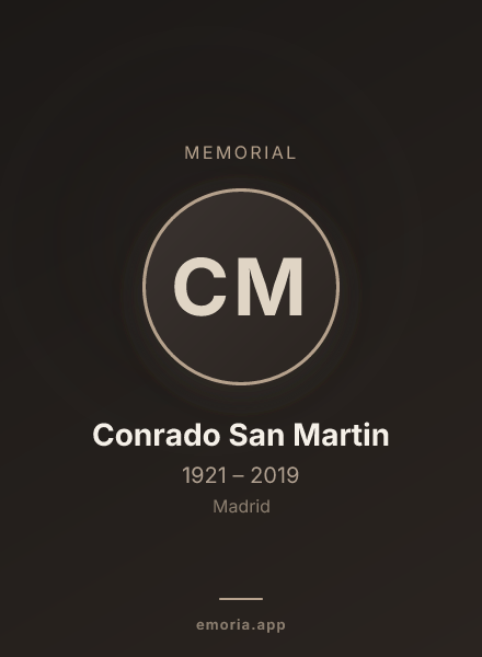 Memorial portrait of Conrado San Martin