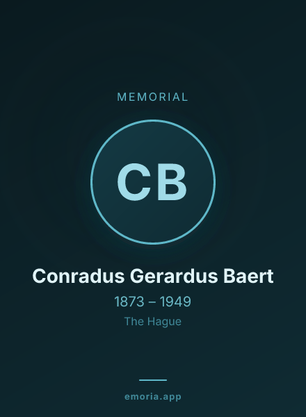 Memorial portrait of Conradus Gerardus Baert