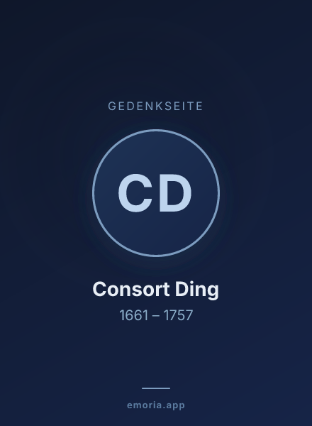 Gedenkportrait von Consort Ding