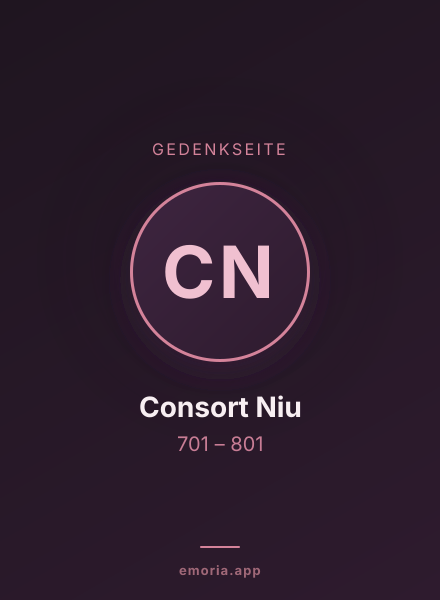 Gedenkportrait von Consort Niu
