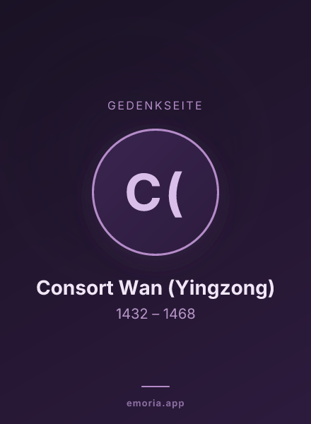 Gedenkportrait von Consort Wan (Yingzong)