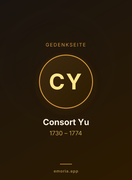 Gedenkportrait von Consort Yu