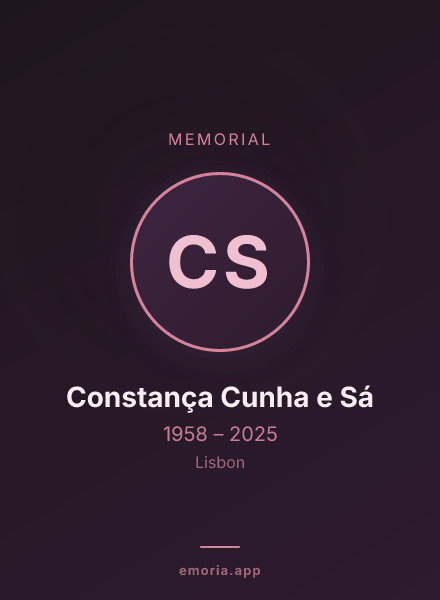 Memorial portrait of Constança Cunha e Sá