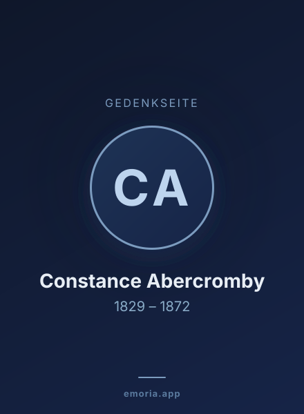 Gedenkportrait von Constance Abercromby