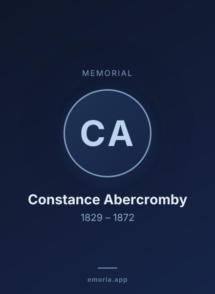 Memorial portrait of Constance Abercromby