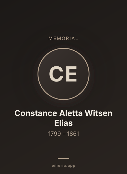 Memorial portrait of Constance Aletta Witsen Elias