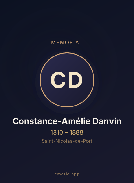 Memorial portrait of Constance-Amélie Danvin
