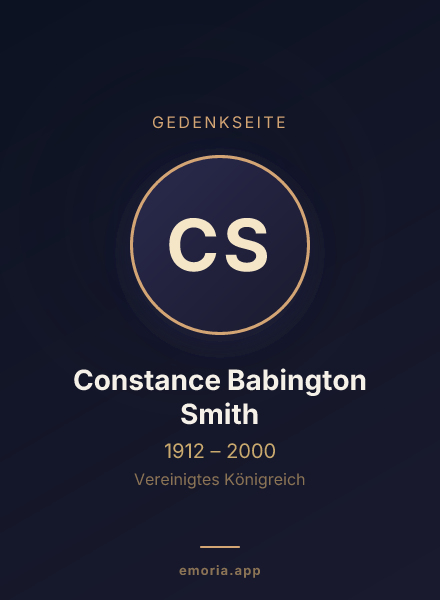 Gedenkportrait von Constance Babington Smith
