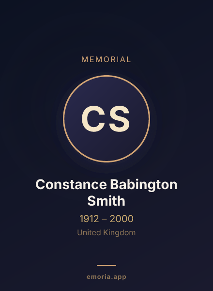 Memorial portrait of Constance Babington Smith