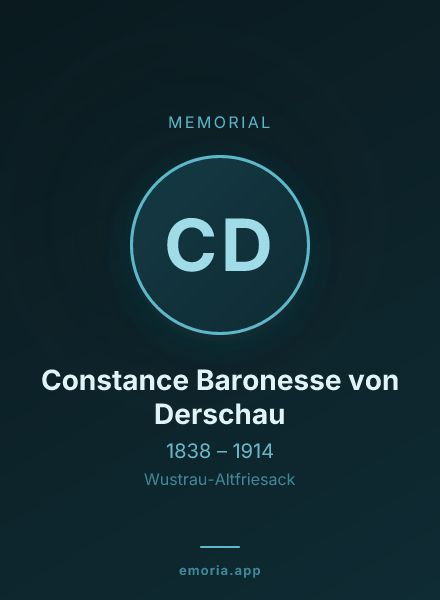 Memorial portrait of Constance Baronesse von Derschau