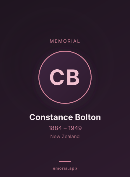 Memorial portrait of Constance Bolton