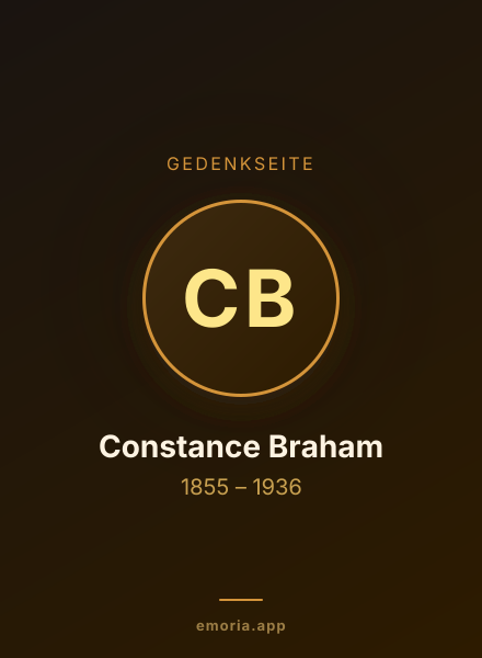 Gedenkportrait von Constance Braham