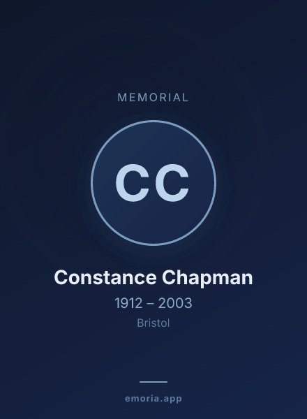 Memorial portrait of Constance Chapman