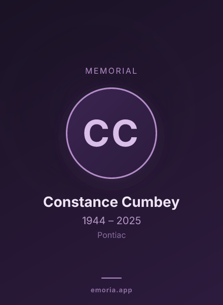 Memorial portrait of Constance Cumbey
