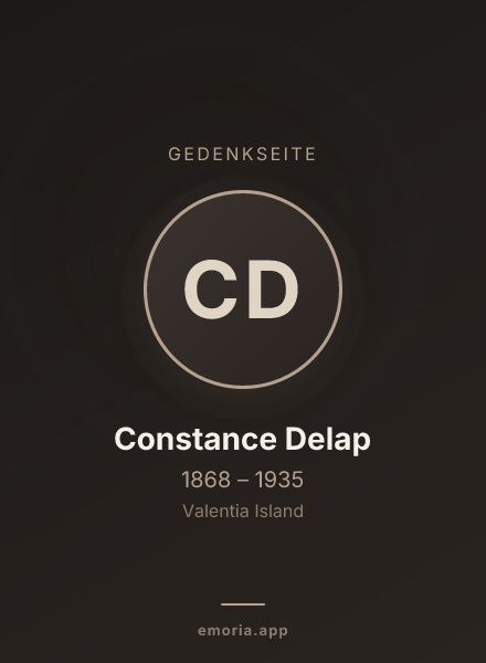 Gedenkportrait von Constance Delap