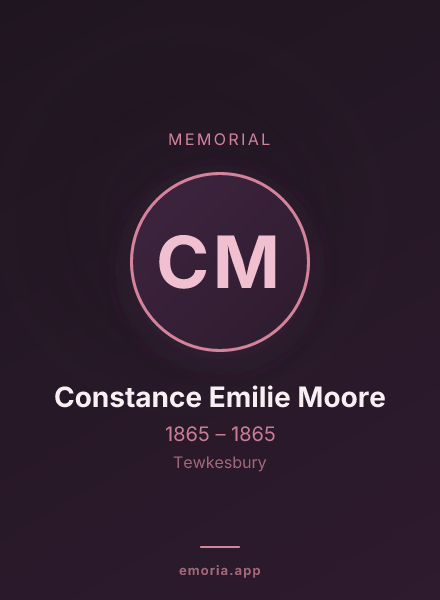Memorial portrait of Constance Emilie Moore