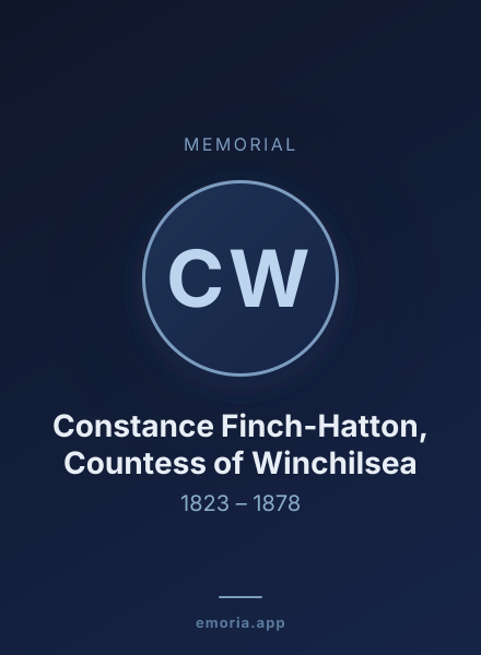 Memorial portrait of Constance Finch-Hatton, Countess of Winchilsea