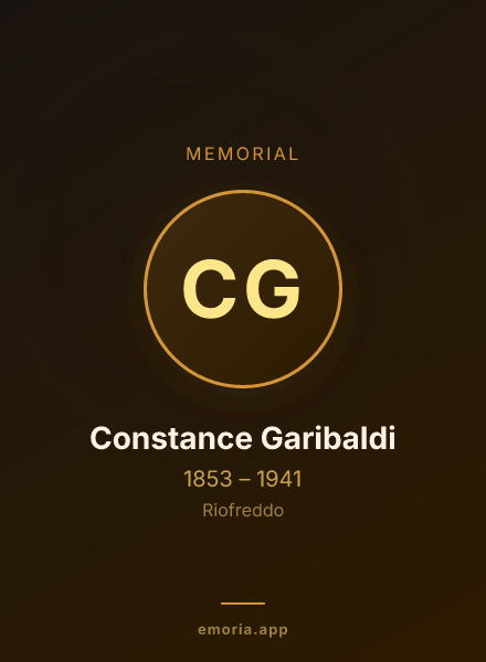 Memorial portrait of Constance Garibaldi