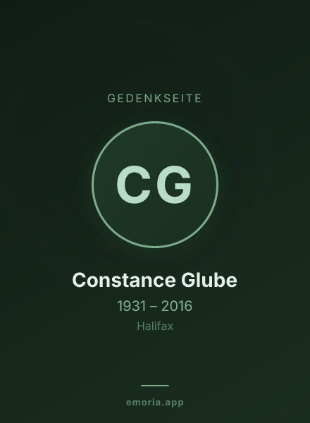 Gedenkportrait von Constance Glube