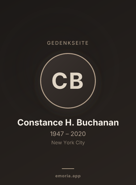 Gedenkportrait von Constance H. Buchanan