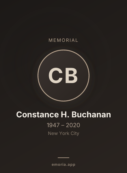 Memorial portrait of Constance H. Buchanan
