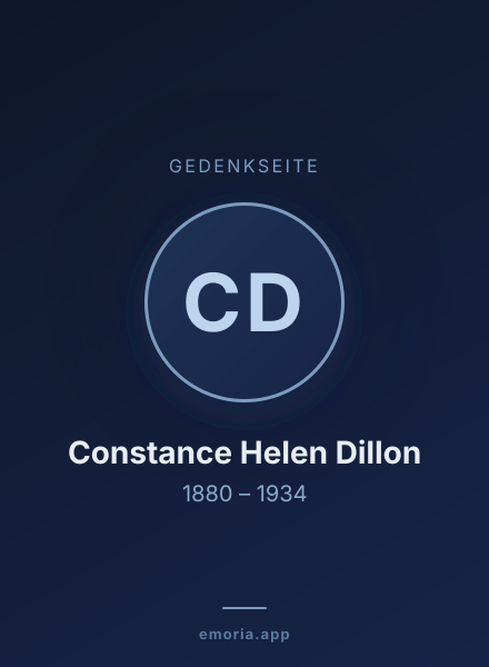 Gedenkportrait von Constance Helen Dillon