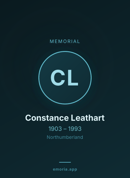 Memorial portrait of Constance Leathart