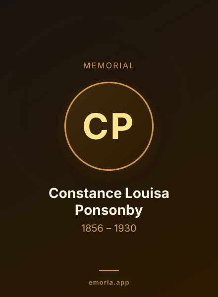 Memorial portrait of Constance Louisa Ponsonby