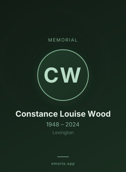 Memorial portrait of Constance Louise Wood