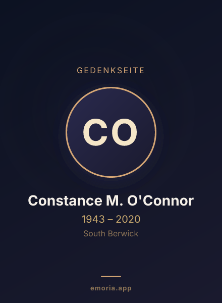 Gedenkportrait von Constance M. O'Connor