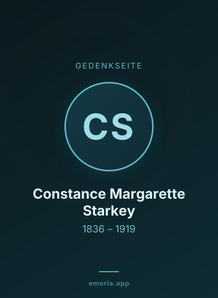 Gedenkportrait von Constance Margarette Starkey