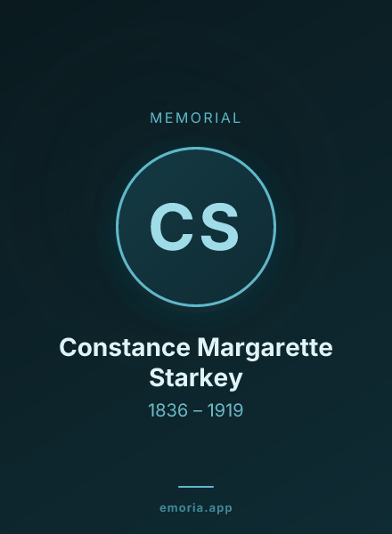 Memorial portrait of Constance Margarette Starkey