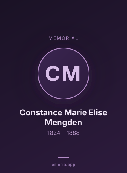 Memorial portrait of Constance Marie Elise Mengden