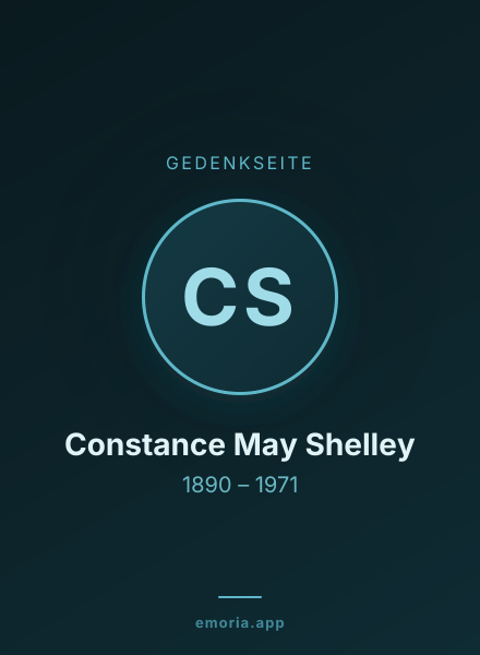 Gedenkportrait von Constance May Shelley