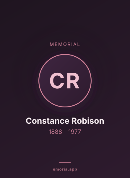 Memorial portrait of Constance Robison