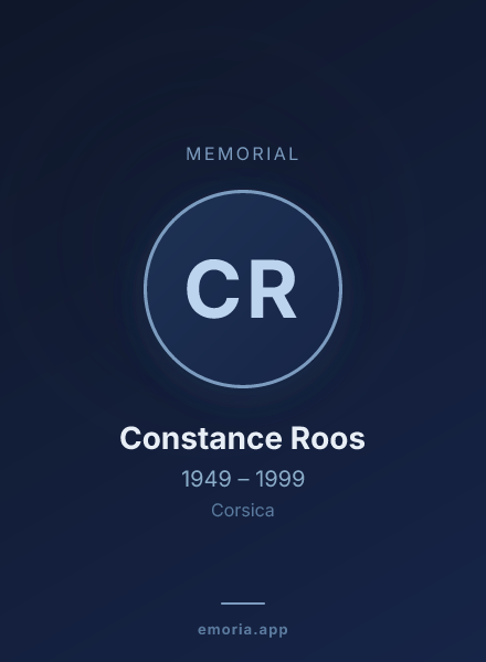 Memorial portrait of Constance Roos