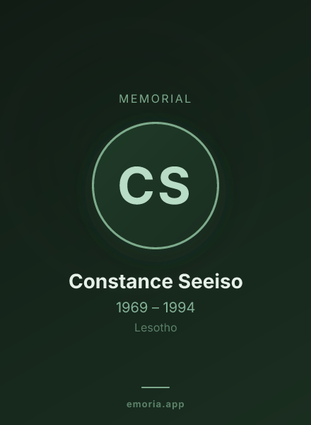 Memorial portrait of Constance Seeiso