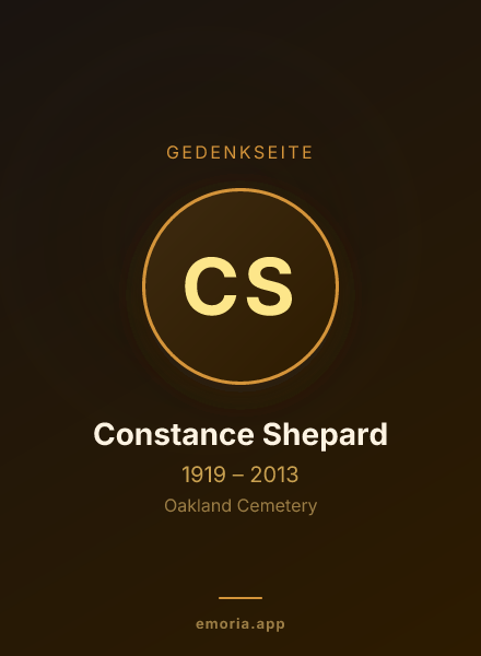 Gedenkportrait von Constance Shepard