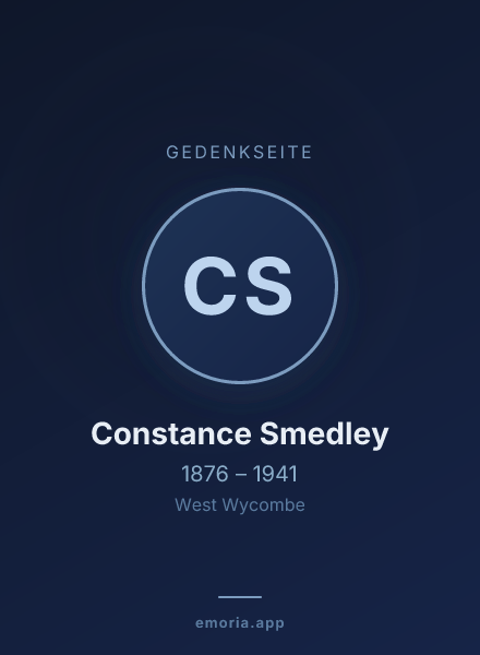 Gedenkportrait von Constance Smedley