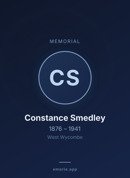 Memorial portrait of Constance Smedley