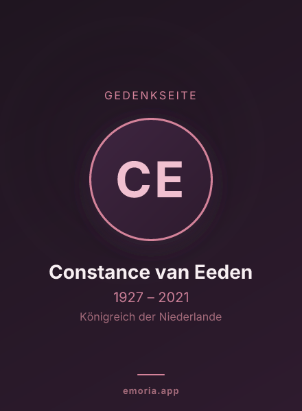 Gedenkportrait von Constance van Eeden