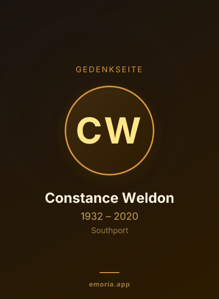 Gedenkportrait von Constance Weldon