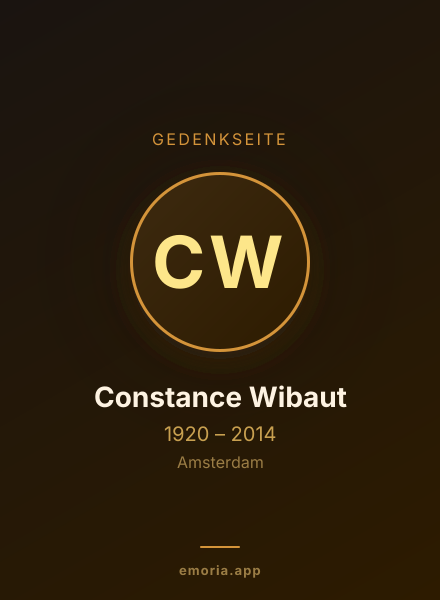 Gedenkportrait von Constance Wibaut
