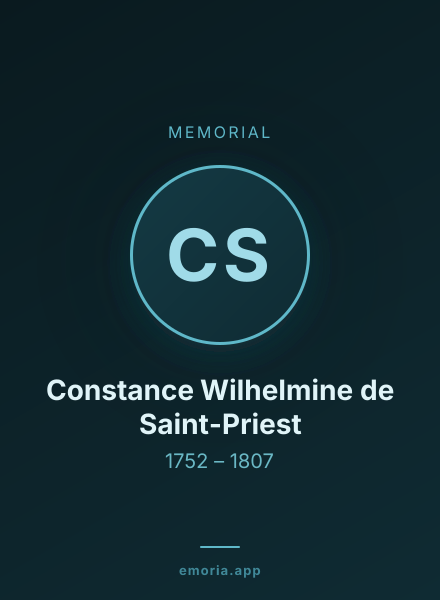 Memorial portrait of Constance Wilhelmine de Saint-Priest