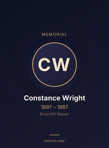 Memorial portrait of Constance Wright