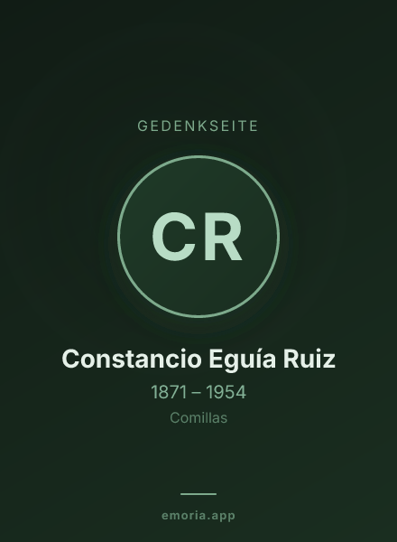 Gedenkportrait von Constancio Eguía Ruiz