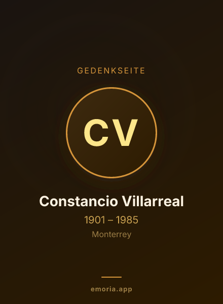 Gedenkportrait von Constancio Villarreal