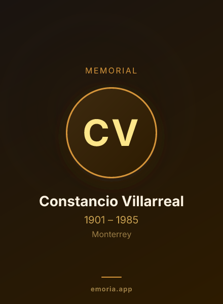 Memorial portrait of Constancio Villarreal