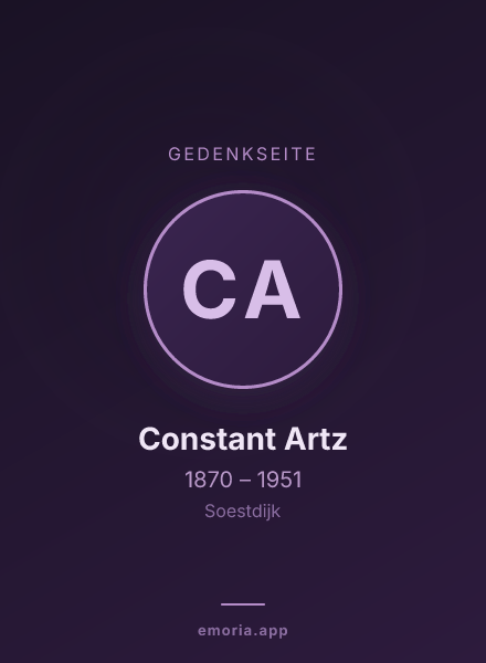 Gedenkportrait von Constant Artz